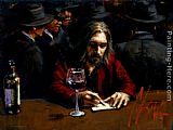Famous Man Paintings - Man at the Bar II